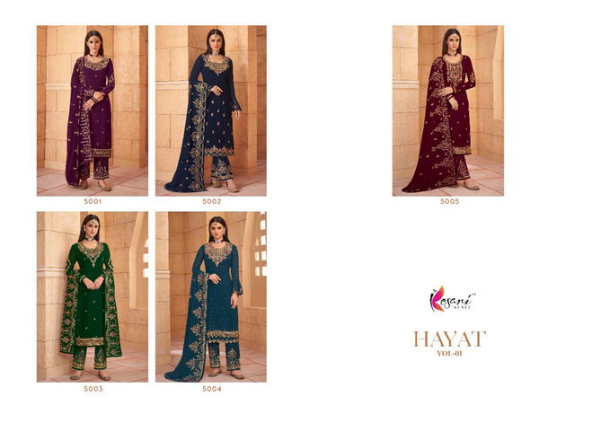 Kesari Hayat 1 Festive Wear Georgette Embroidery Diamond Work  Designer Salwar Kameez Collection
